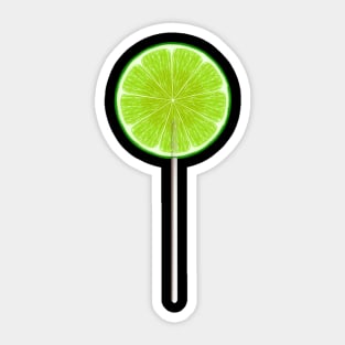 Lime Slice Lollipop Sticker